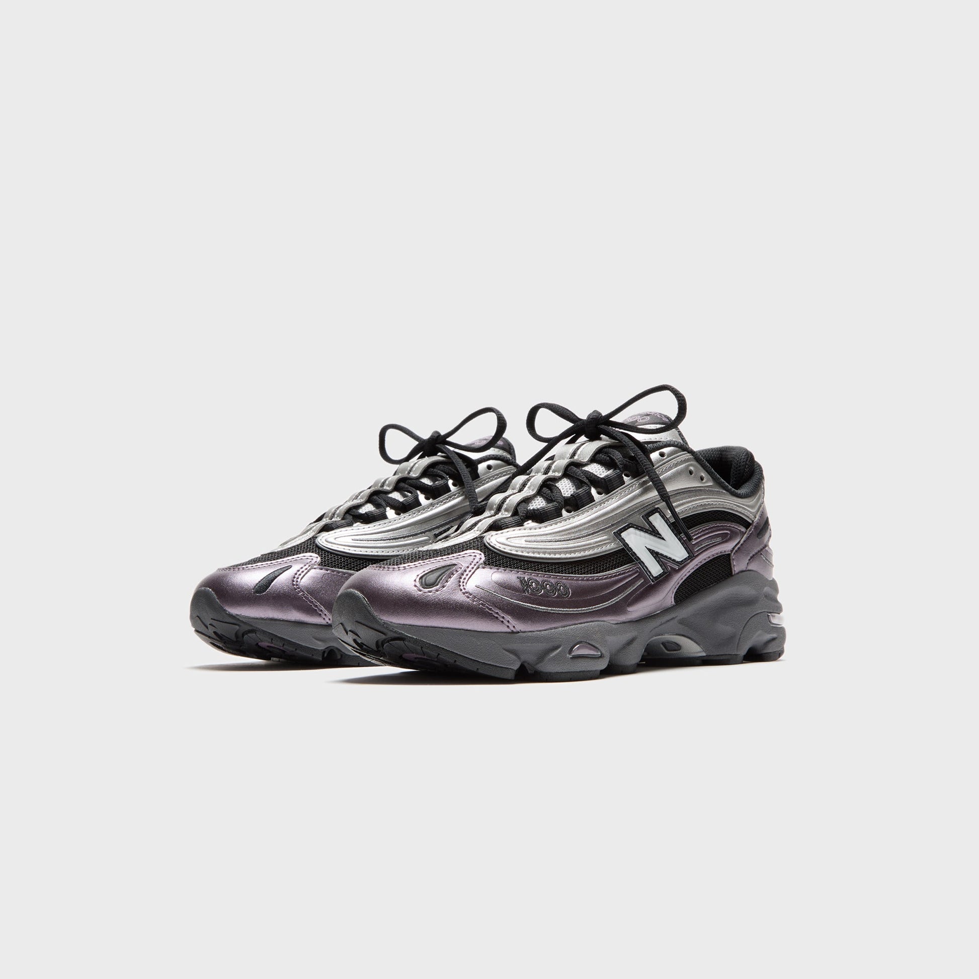 Men Kith New Balance M1000 - Metallic Silver / Dark Ice Wine / Black