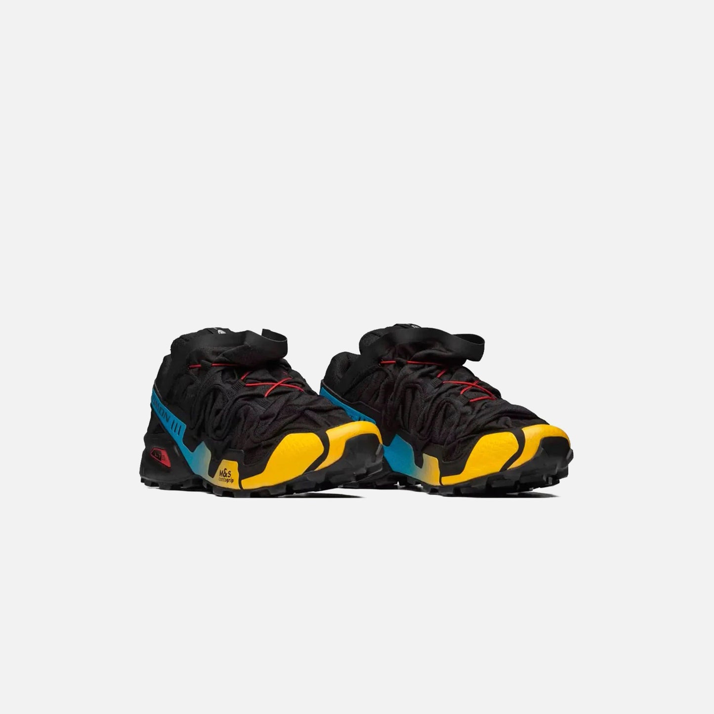 Men|Women Kith Salomon x Y/Project Speedcross 3 - Black / Lemon/ Transcend Blue