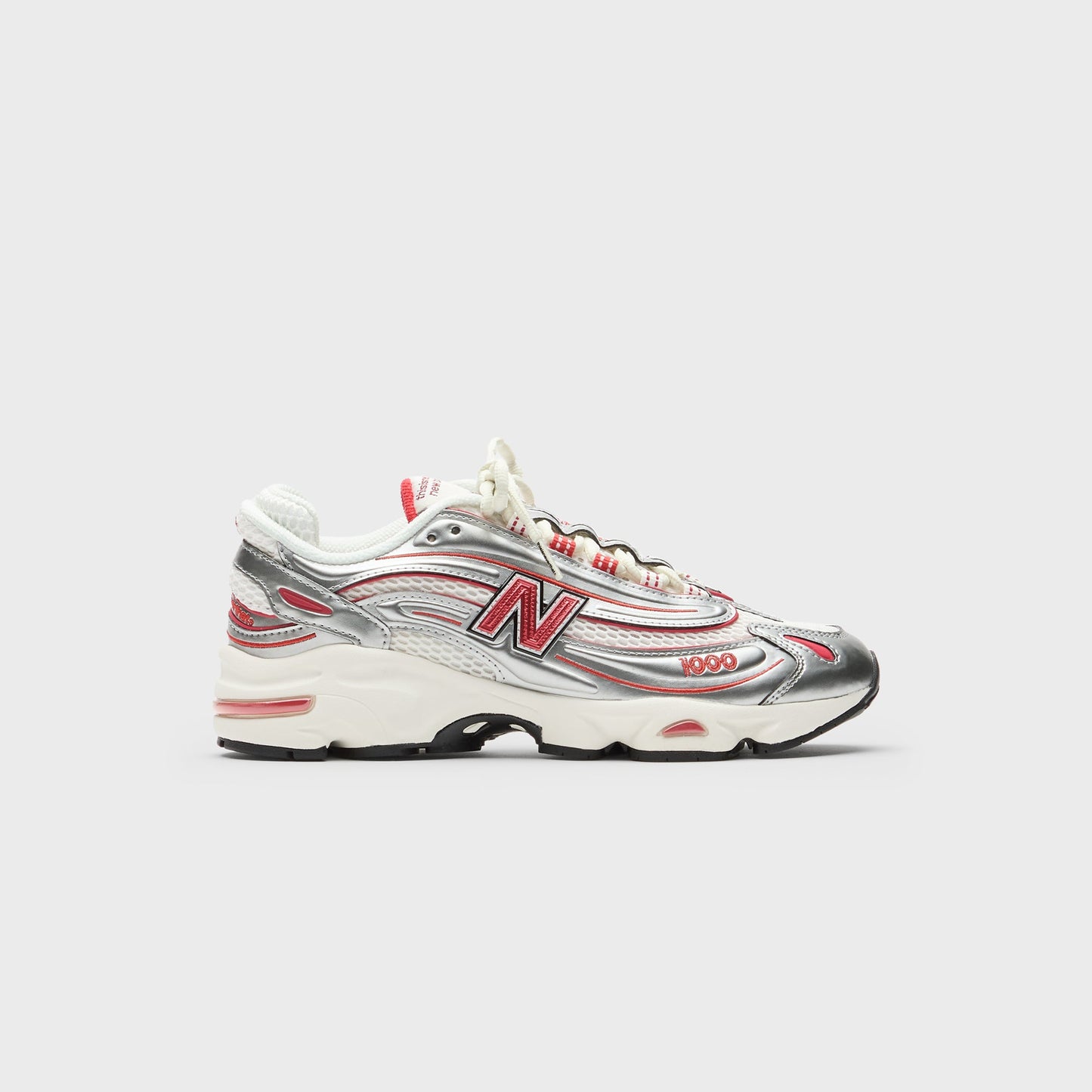 Men Kith New Balance x This is Never That M1000 - Metallic Silver / Red