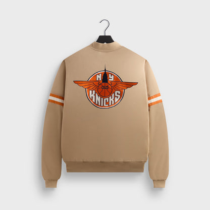 Men Kith Kith for the New York Knicks Wings Satin Bomber Jacket - Stock