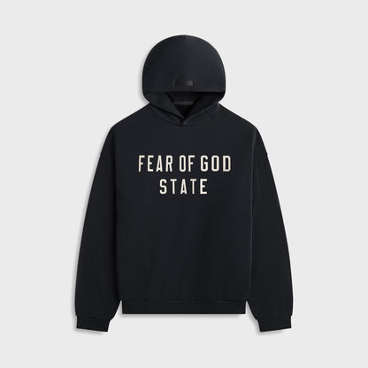 Men Kith Essentials Heavy Fleece Hoodie - Black