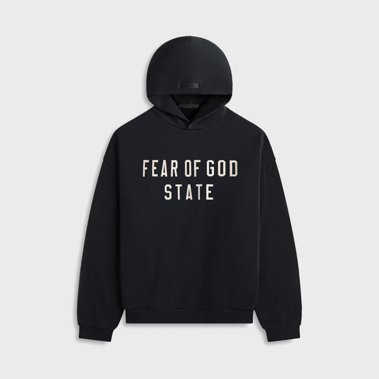 Men Kith Essentials Heavy Fleece Hoodie - Black
