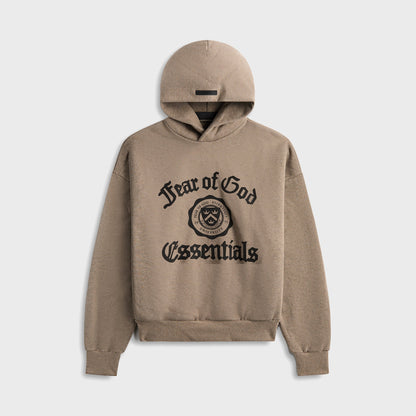 Men Kith Essentials Heavy Fleece Vintage Shrunken Hoodie - Heather Gray
