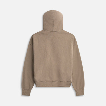 Men Kith Essentials Heavy Fleece Vintage Shrunken Hoodie - Heather Gray