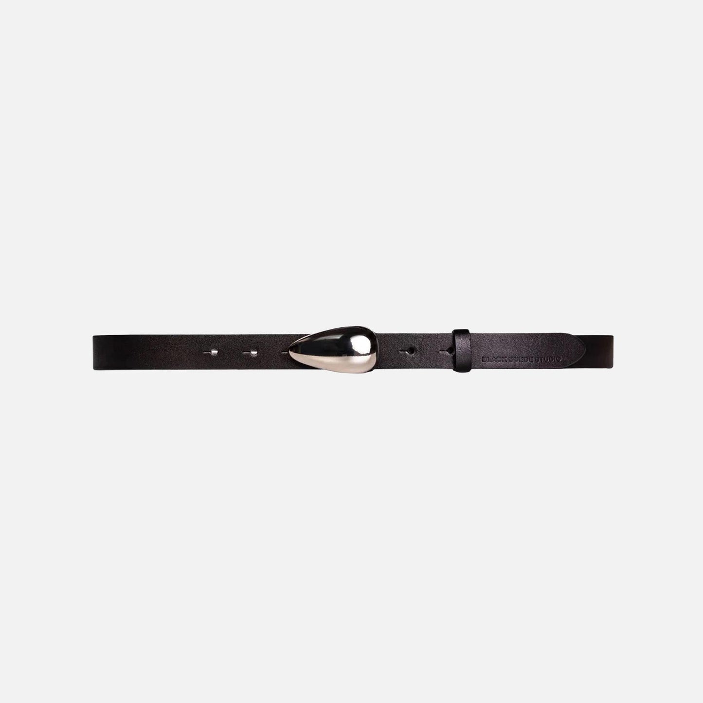 Women Kith Black Suede Studio Bean Leather Belt - Black