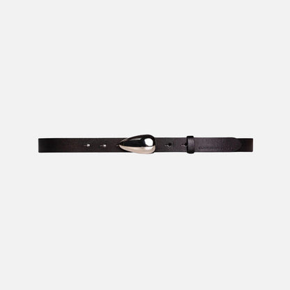 Women Kith Black Suede Studio Bean Leather Belt - Black