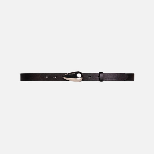 Women Kith Black Suede Studio Bean Leather Belt - Black