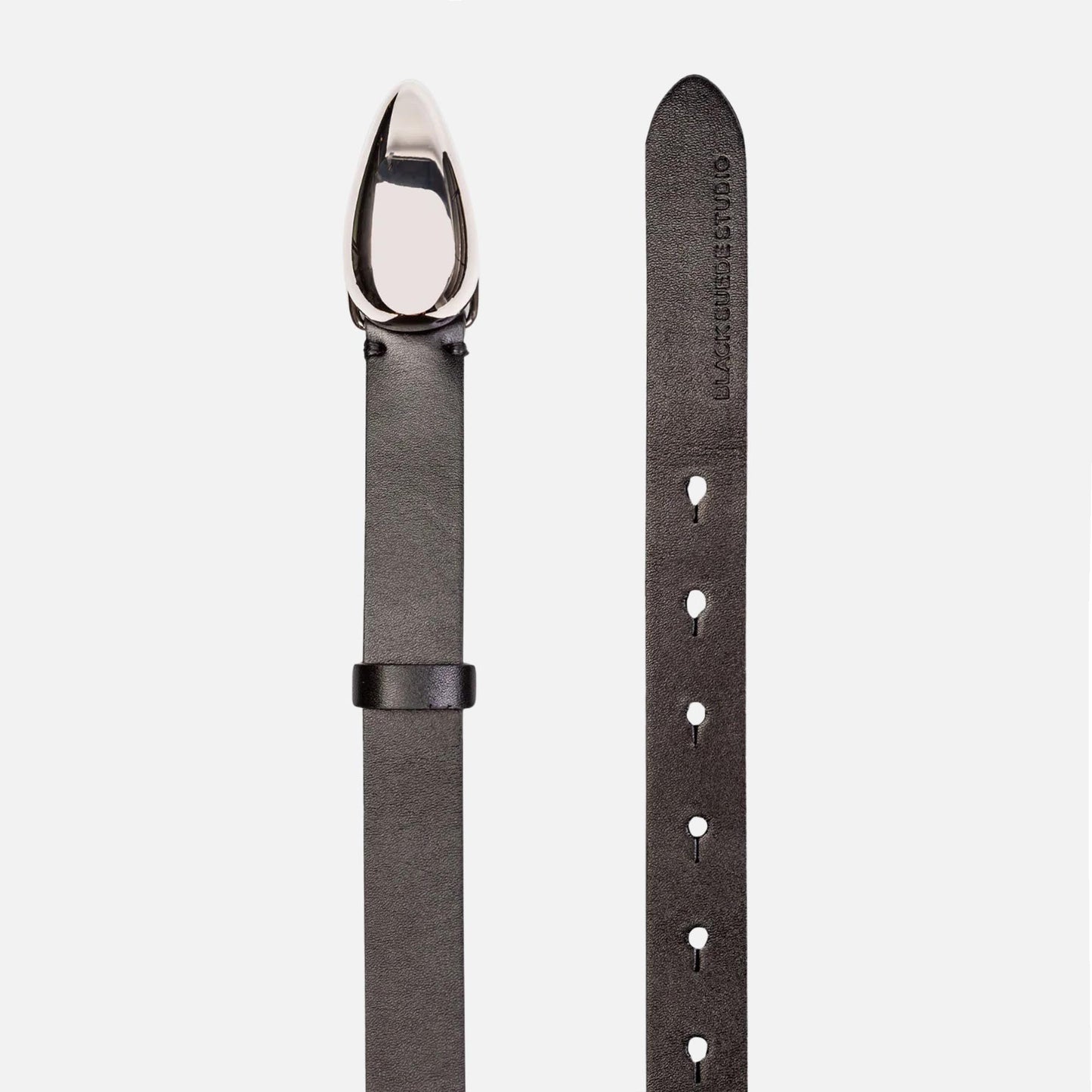 Women Kith Black Suede Studio Bean Leather Belt - Black