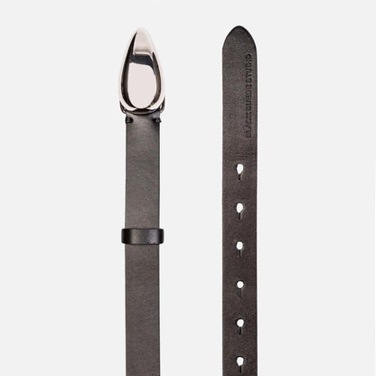 Women Kith Black Suede Studio Bean Leather Belt - Black