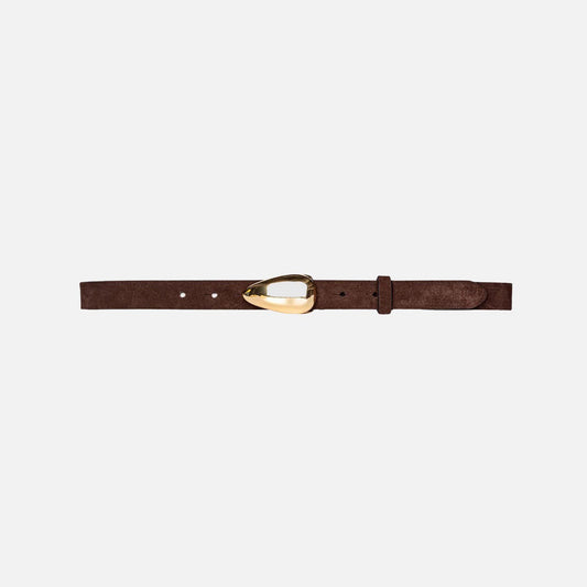 Women Kith Black Suede Studio Bean Belt - Brown Suede