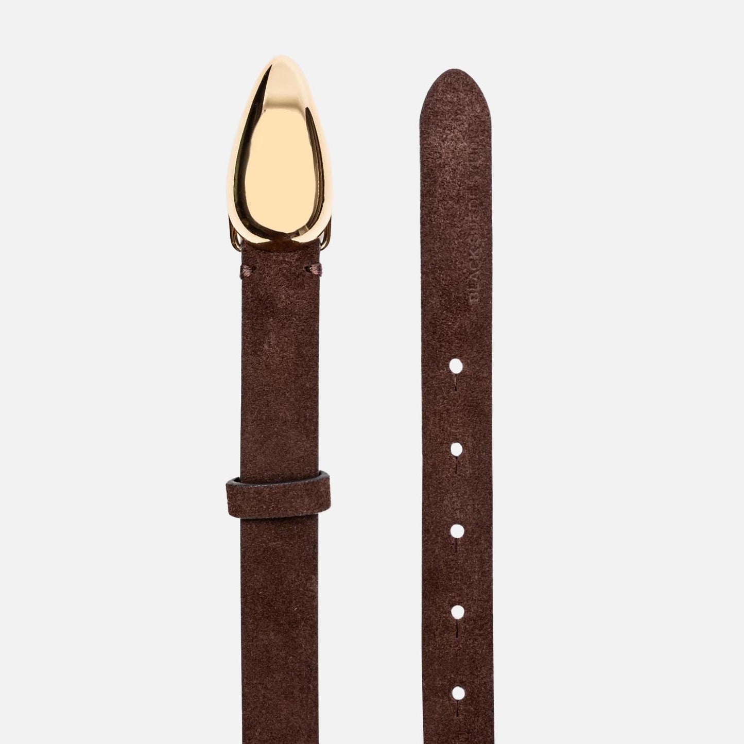 Women Kith Black Suede Studio Bean Belt - Brown Suede