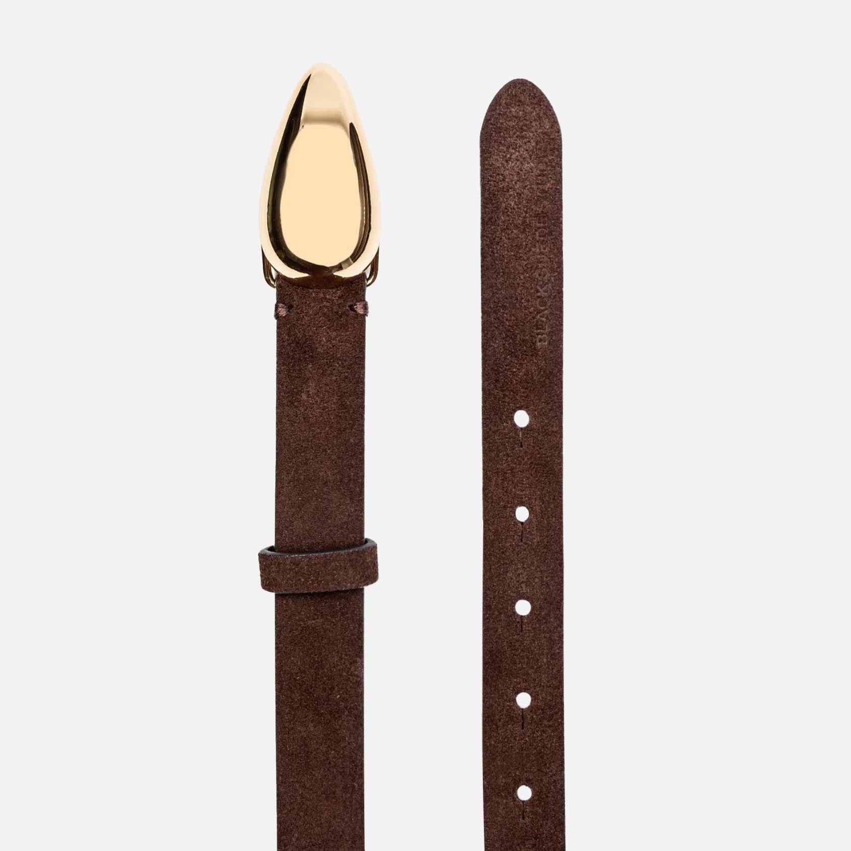 Women Kith Black Suede Studio Bean Belt - Brown Suede