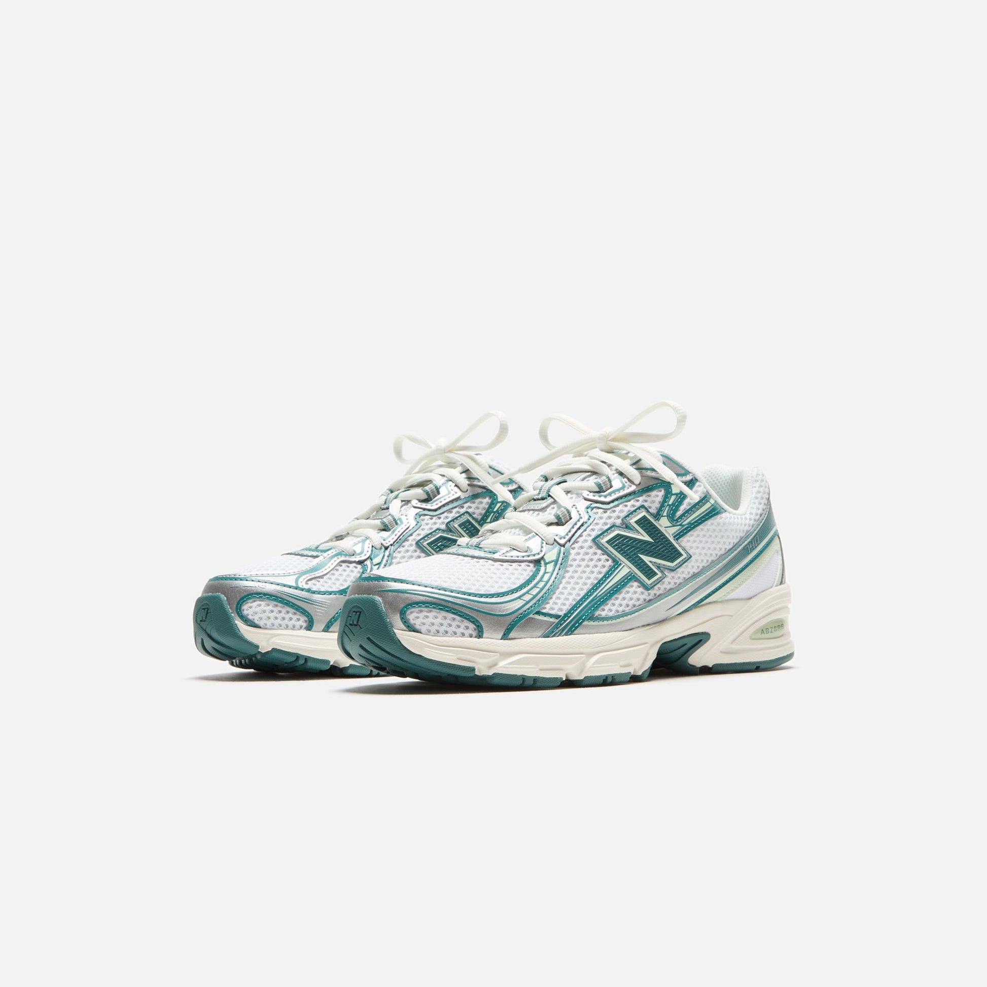 Men Kith New Balance 740 - White / Marsh Green / Sea Salt