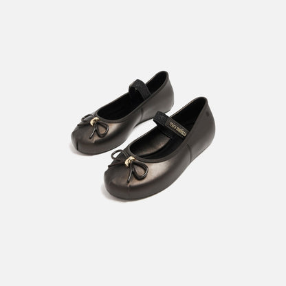 Kids Kith Melissa Mini Sophie Ballet Flat - Metallic Black