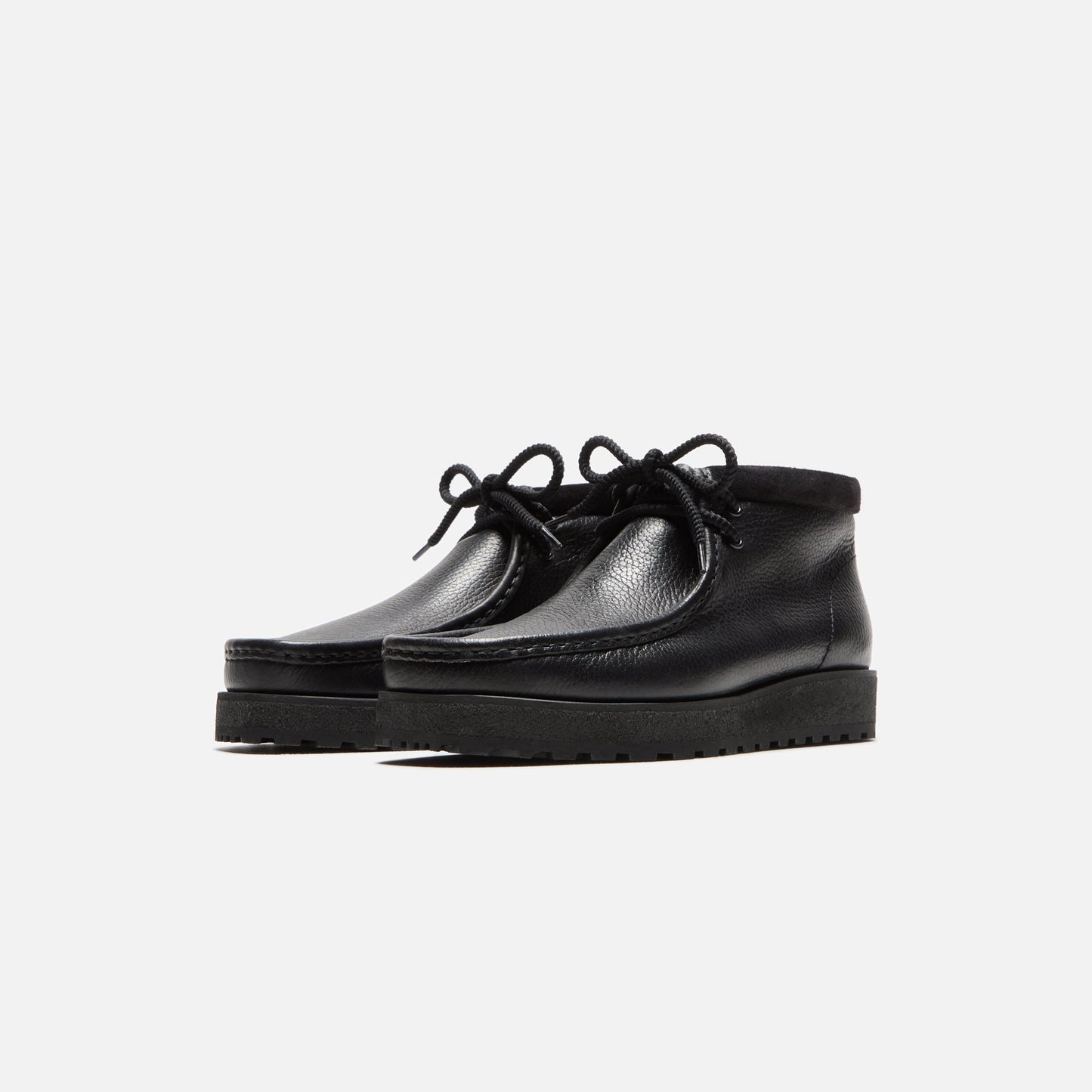 Men Kith Clarks Wallabee Scout - Black Leather