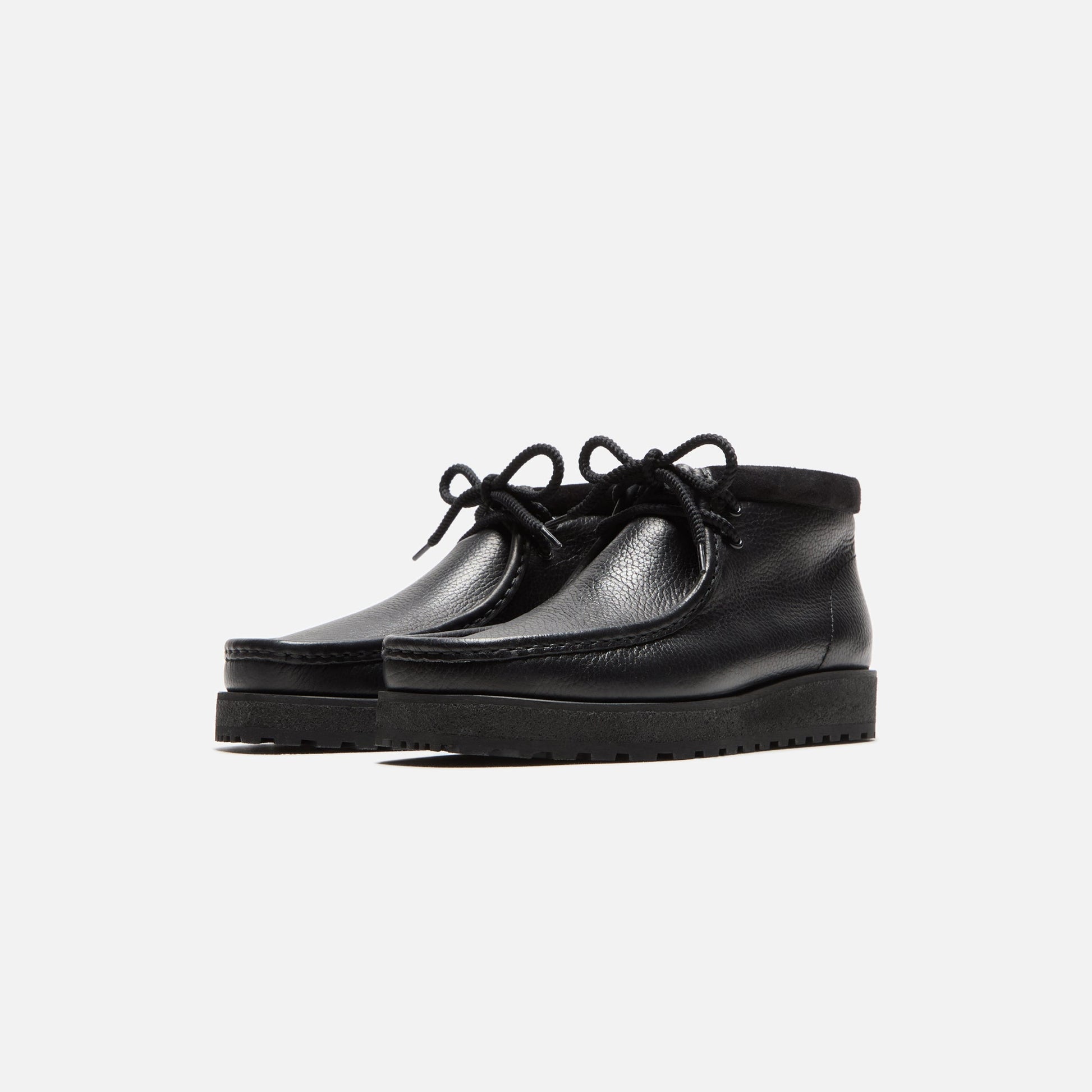 Men Kith Clarks Wallabee Scout - Black Leather