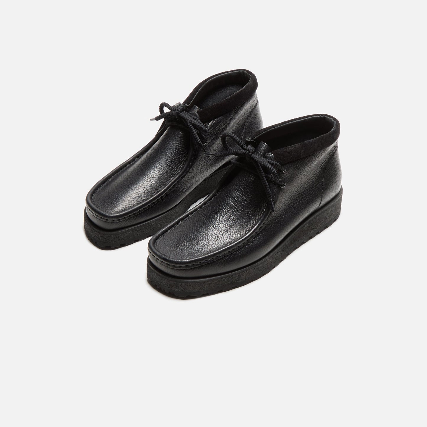 Men Kith Clarks Wallabee Scout - Black Leather