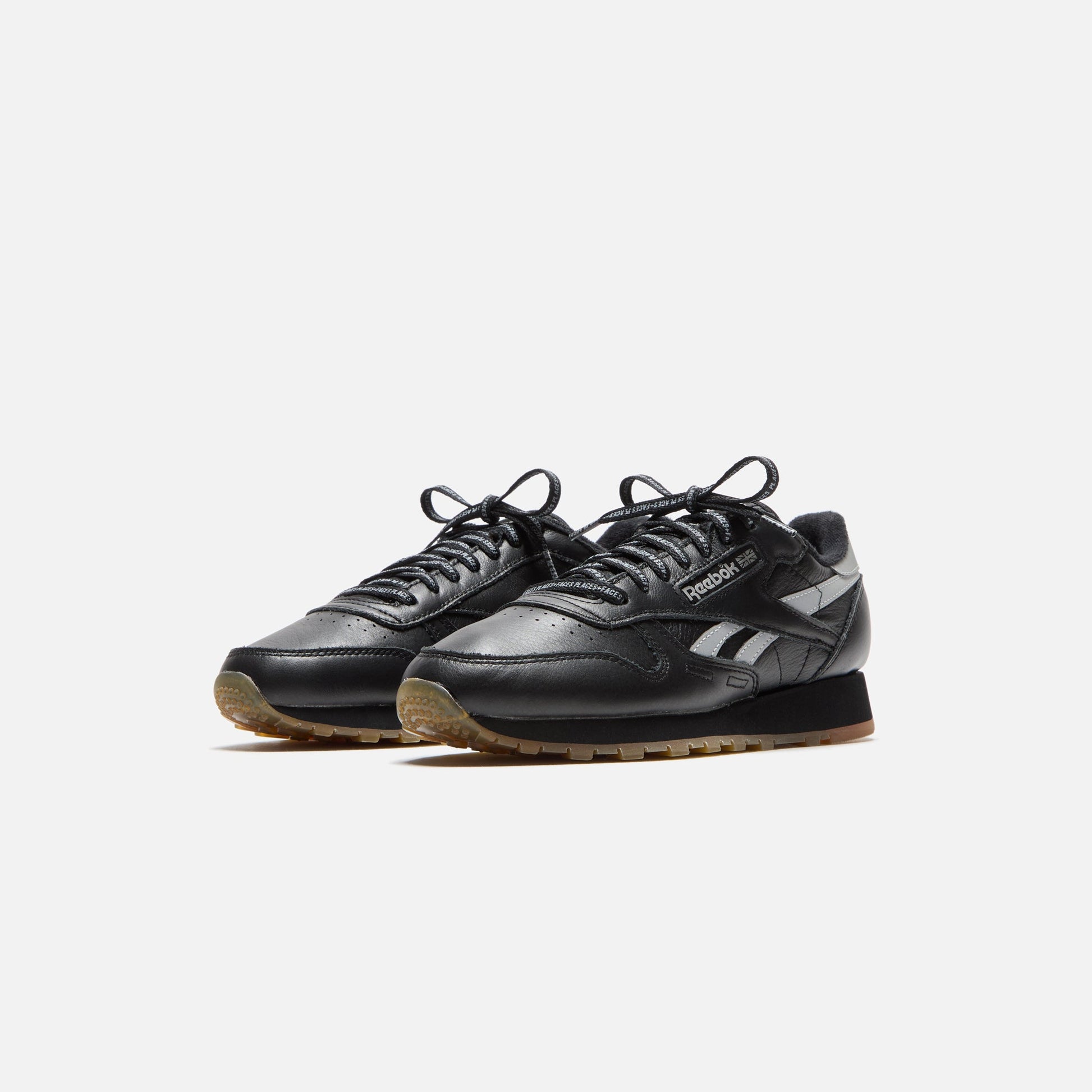 Men|Women Kith Reebok x Place+Faces Classic Leather - Black / Silver