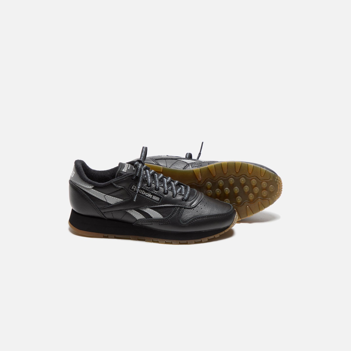 Men|Women Kith Reebok x Place+Faces Classic Leather - Black / Silver