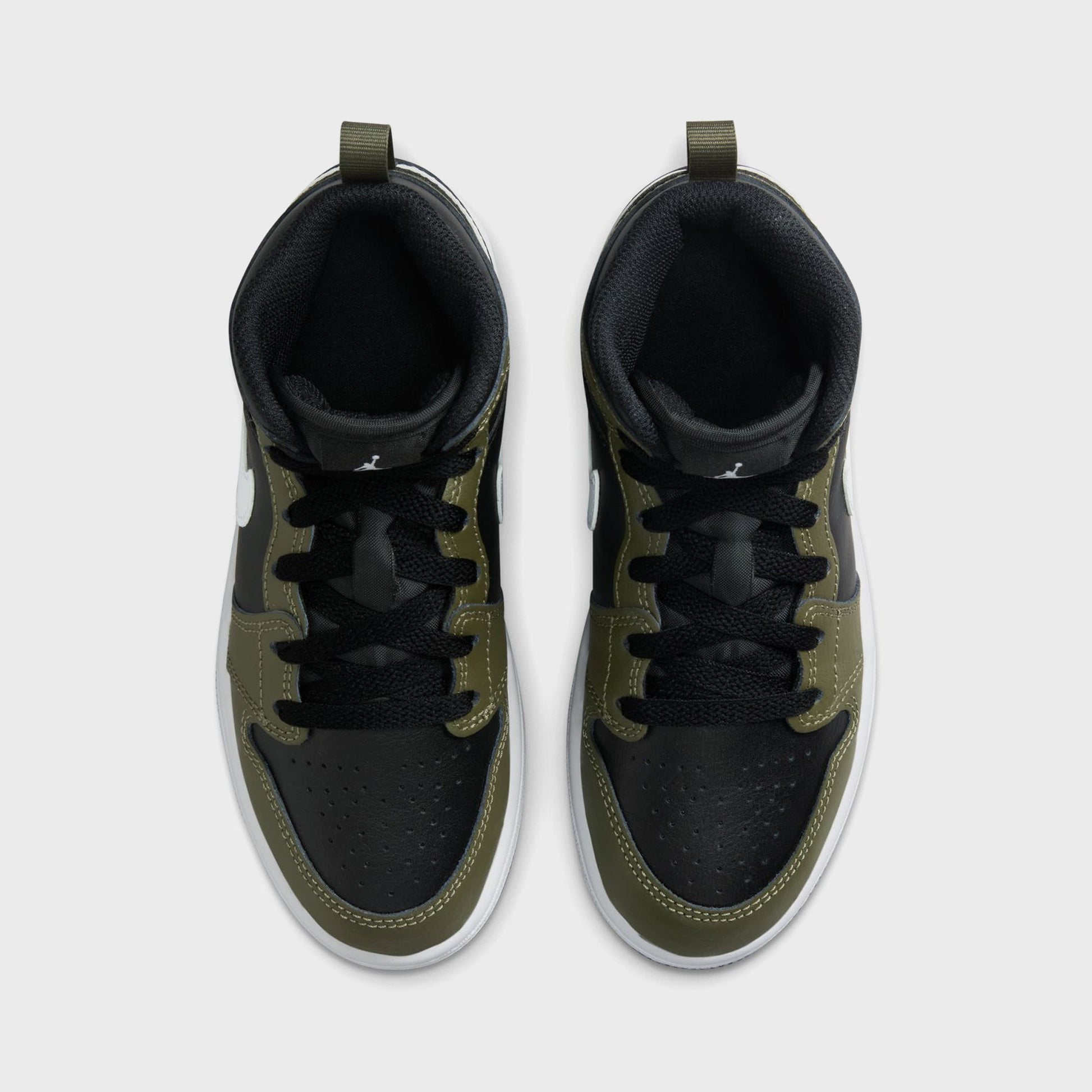 Men|Women|Kids Kith Jordan PS Air Jordan 1 Mid - Black / Medium Olive