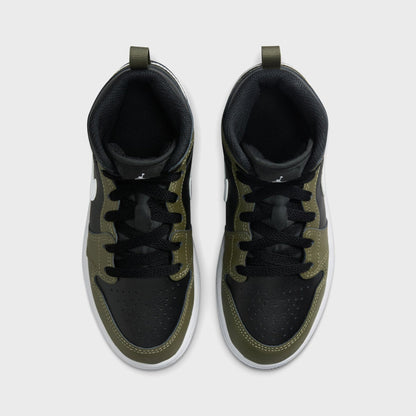 Men|Women|Kids Kith Jordan PS Air Jordan 1 Mid - Black / Medium Olive