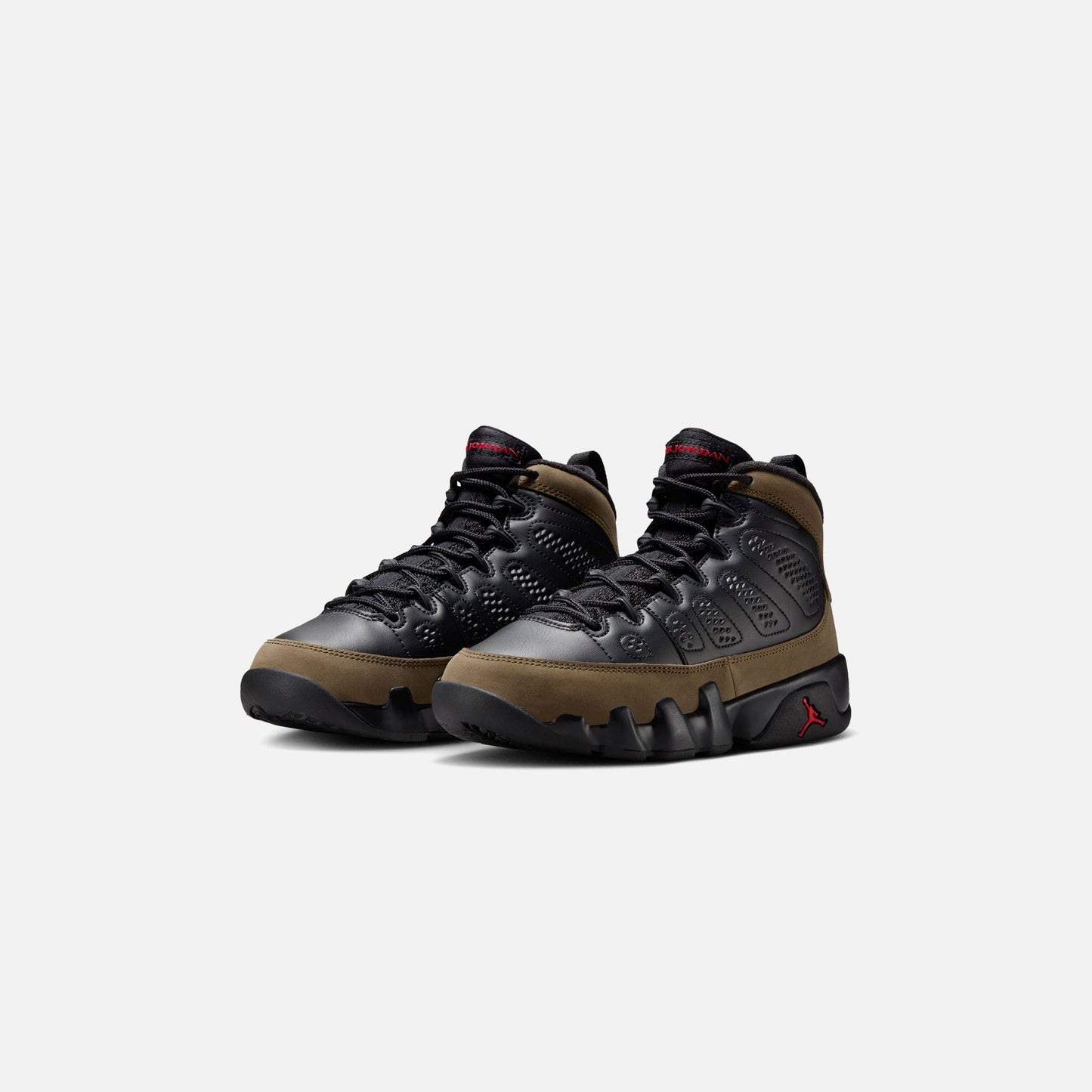 Kids Kith Jordan GS Air Jordan 9 Retro - Black / Light Olive / Varsity Red