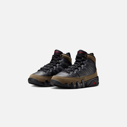 Kids Kith Jordan GS Air Jordan 9 Retro - Black / Light Olive / Varsity Red