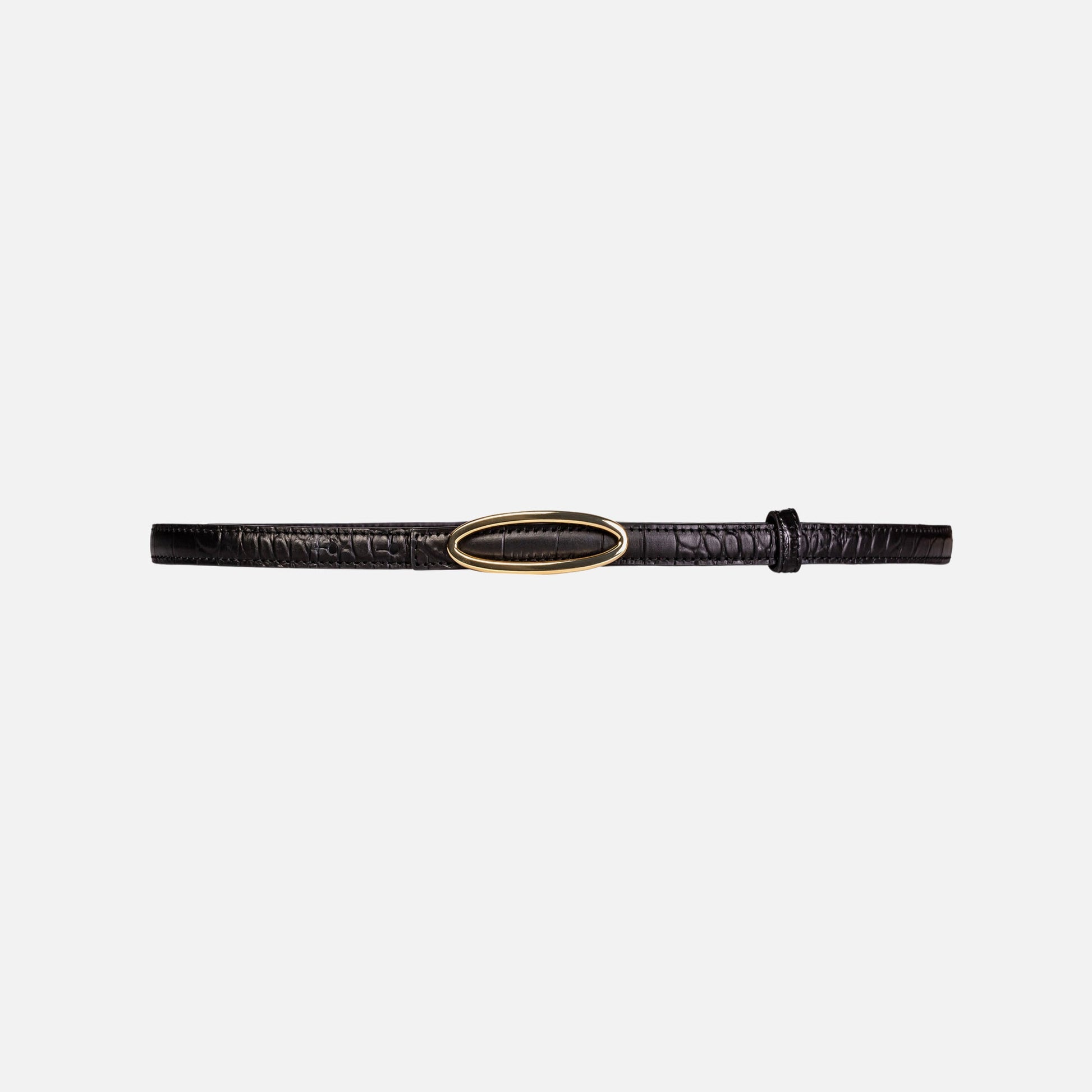 Women Kith Black Suede Studio Melodie Belt - Black / Gold Hardware