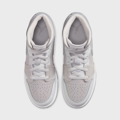 Men|Women|Kids Kith Jordan Air Jordan 1 Mid SE - Summit White / Metallic Silver