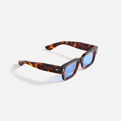 Men|Women Kith AKILA Ares Sunglasses - Tortoise / Sky Blue