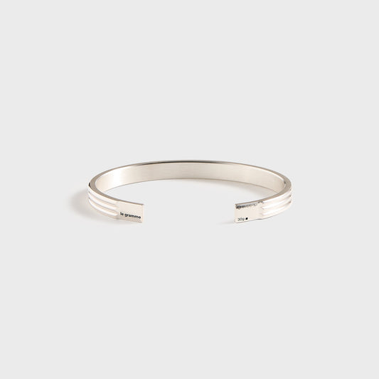 Men Kith Le Gramme 30 Grammes Godron Bracelet Polished - Silver