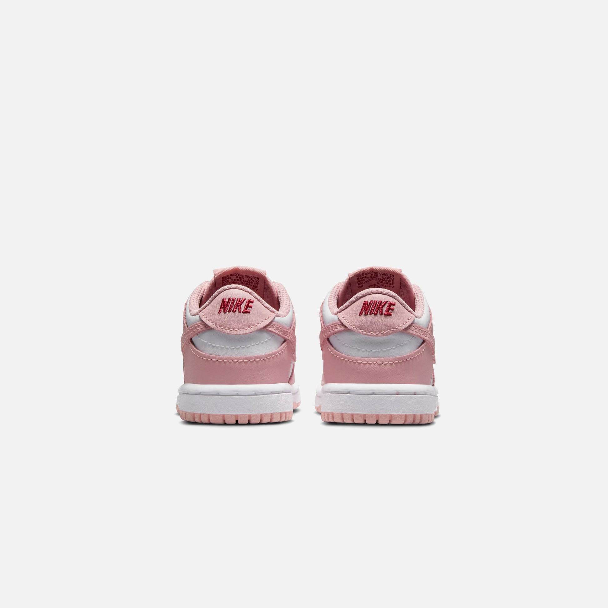 Kids Kith Nike TD Dunk Low - White / Pink Glaze / Pomegranate