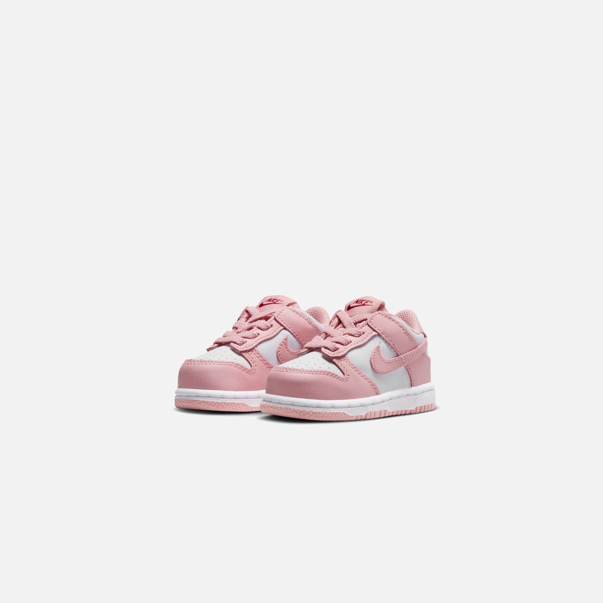 Kids Kith Nike TD Dunk Low - White / Pink Glaze / Pomegranate