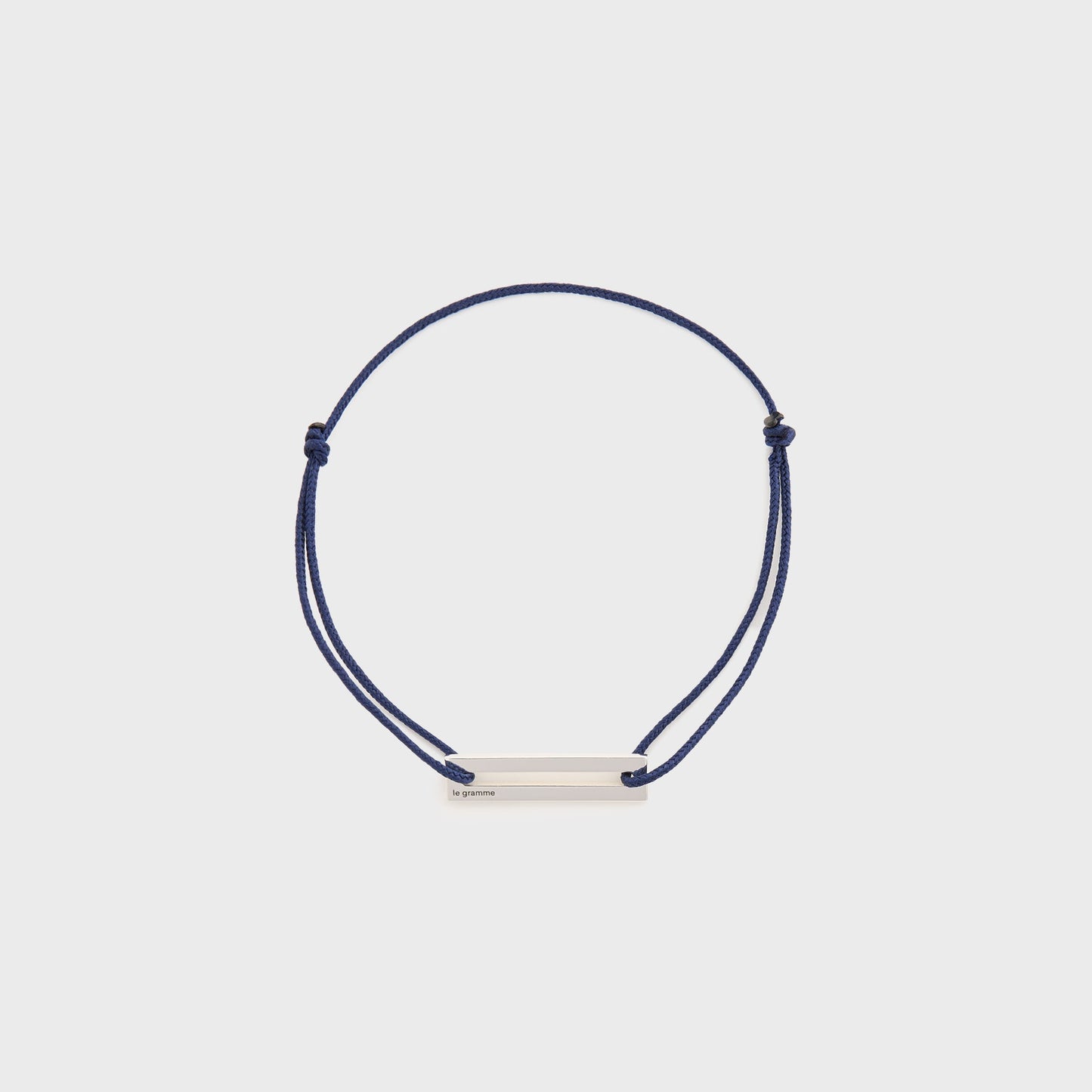 Men Kith Le Gramme 1.7g Cord Bracelet - Navy Silver