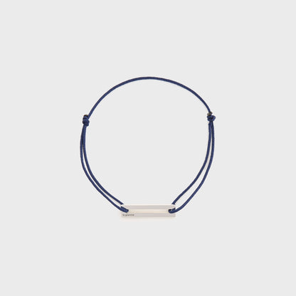 Men Kith Le Gramme 1.7g Cord Bracelet - Navy Silver