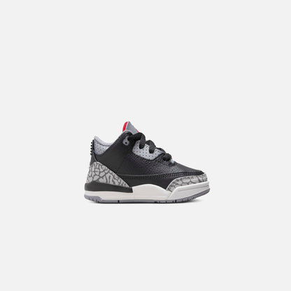 Kids Kith Jordan TD Air Jordan 3 Retro - Black / Fire Red / Cement Grey / Sail