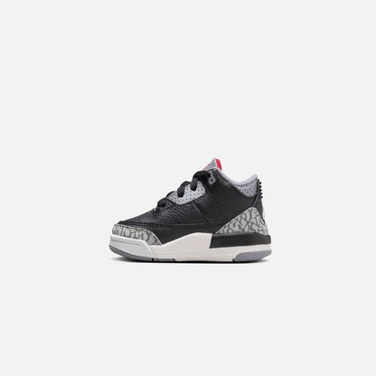 Kids Kith Jordan TD Air Jordan 3 Retro - Black / Fire Red / Cement Grey / Sail