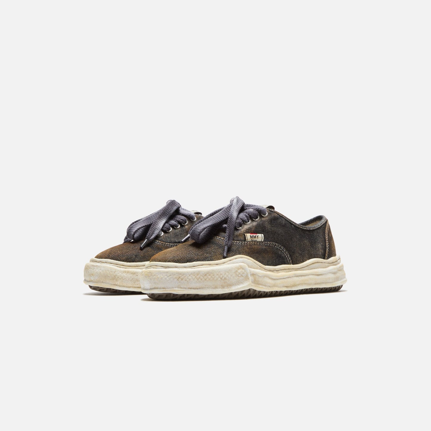 Men Kith Mihara Yasuhiro Baker Original Sole Washed Denim Low-Top Sneaker - Bla