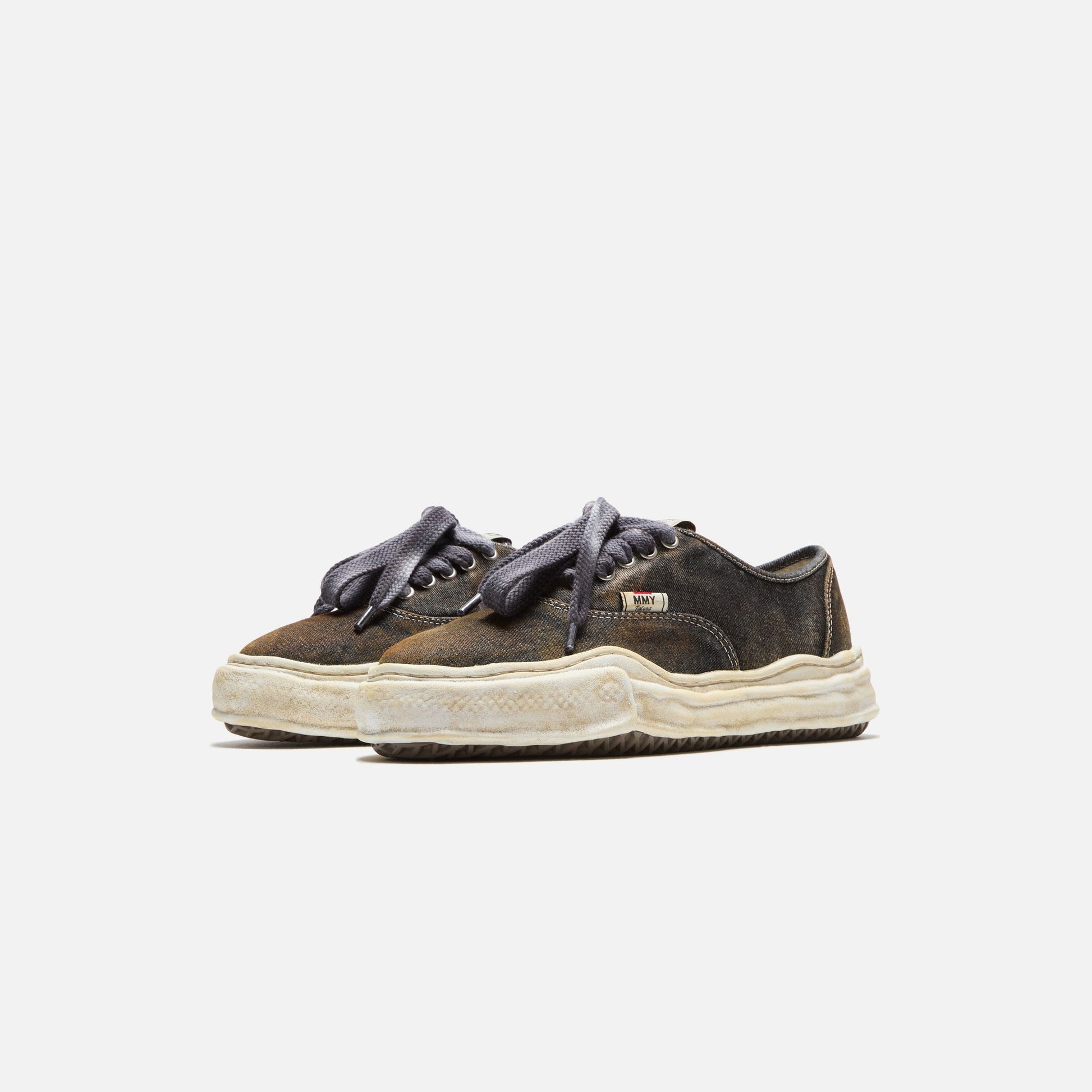 Men Kith Mihara Yasuhiro Baker Original Sole Washed Denim Low-Top Sneaker - Bla