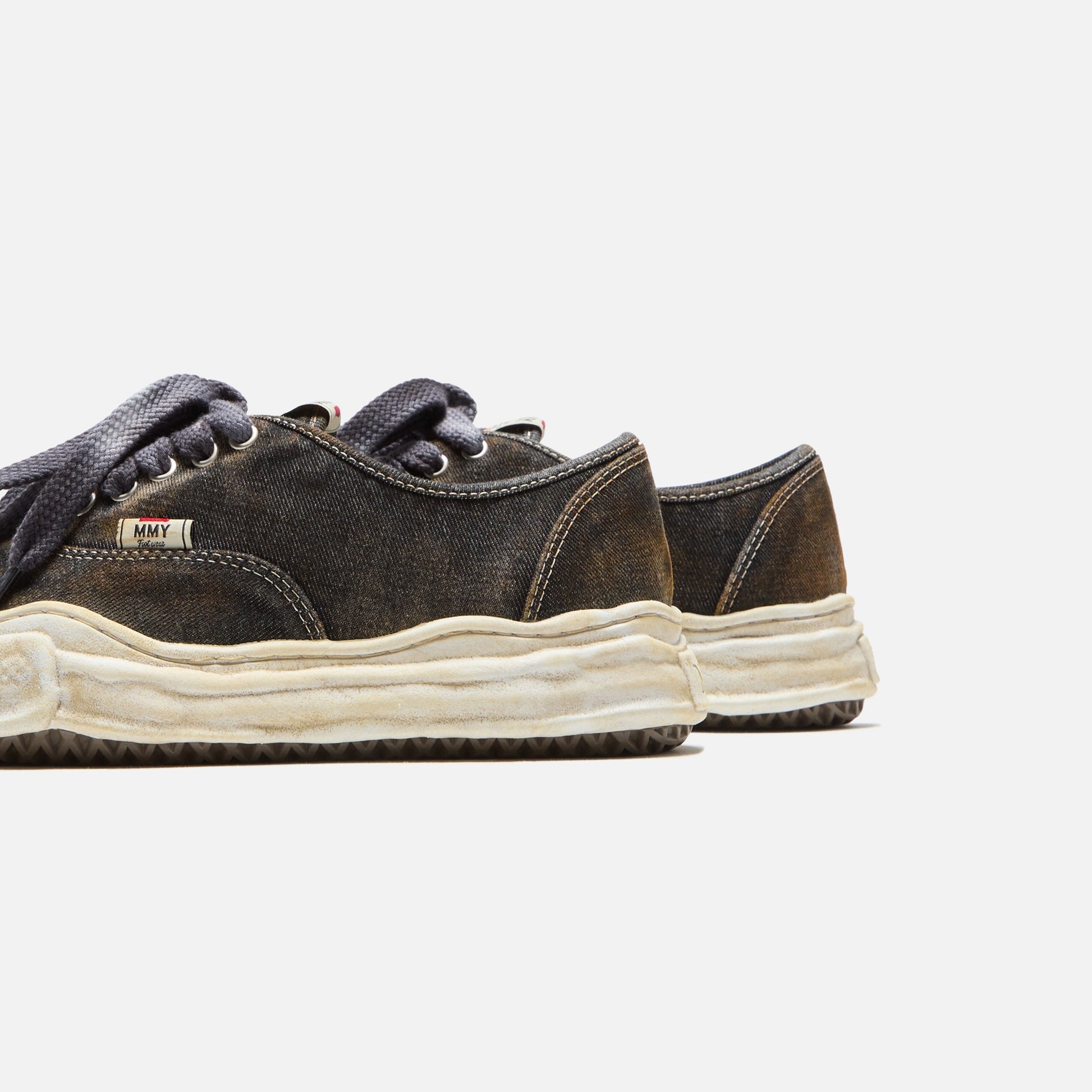 Men Kith Mihara Yasuhiro Baker Original Sole Washed Denim Low-Top Sneaker - Bla