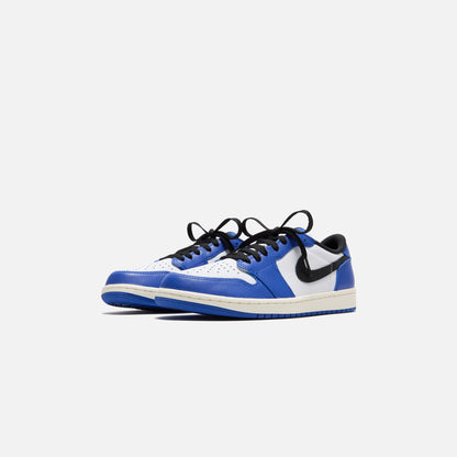 Men Kith Jordan Air Jordan 1 Low OG - White / Black / Game Royal / Sail