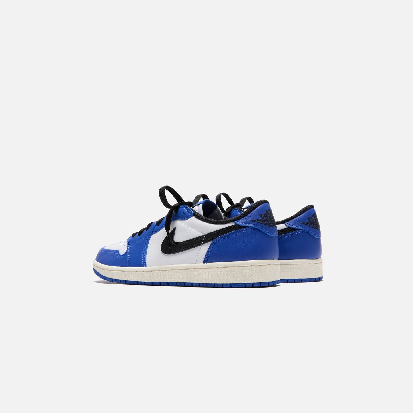 Men Kith Jordan Air Jordan 1 Low OG - White / Black / Game Royal / Sail