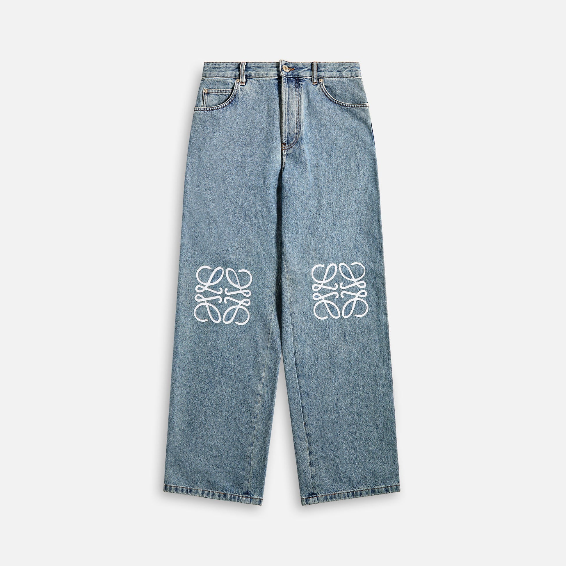 Men Kith Loewe Anagram Baggy Jeans - Blue