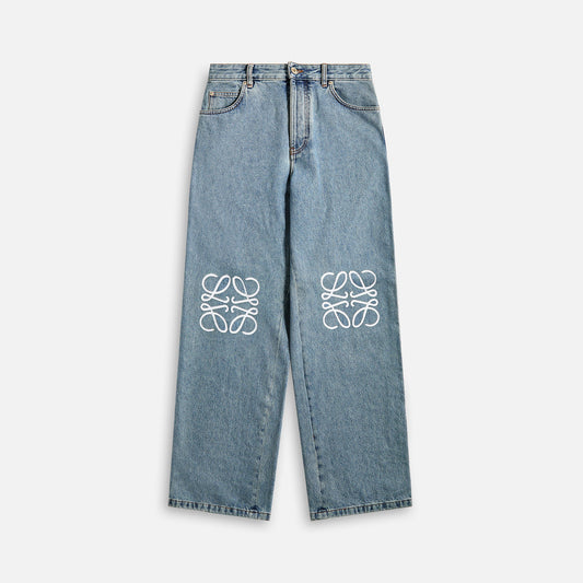 Men Kith Loewe Anagram Baggy Jeans - Blue