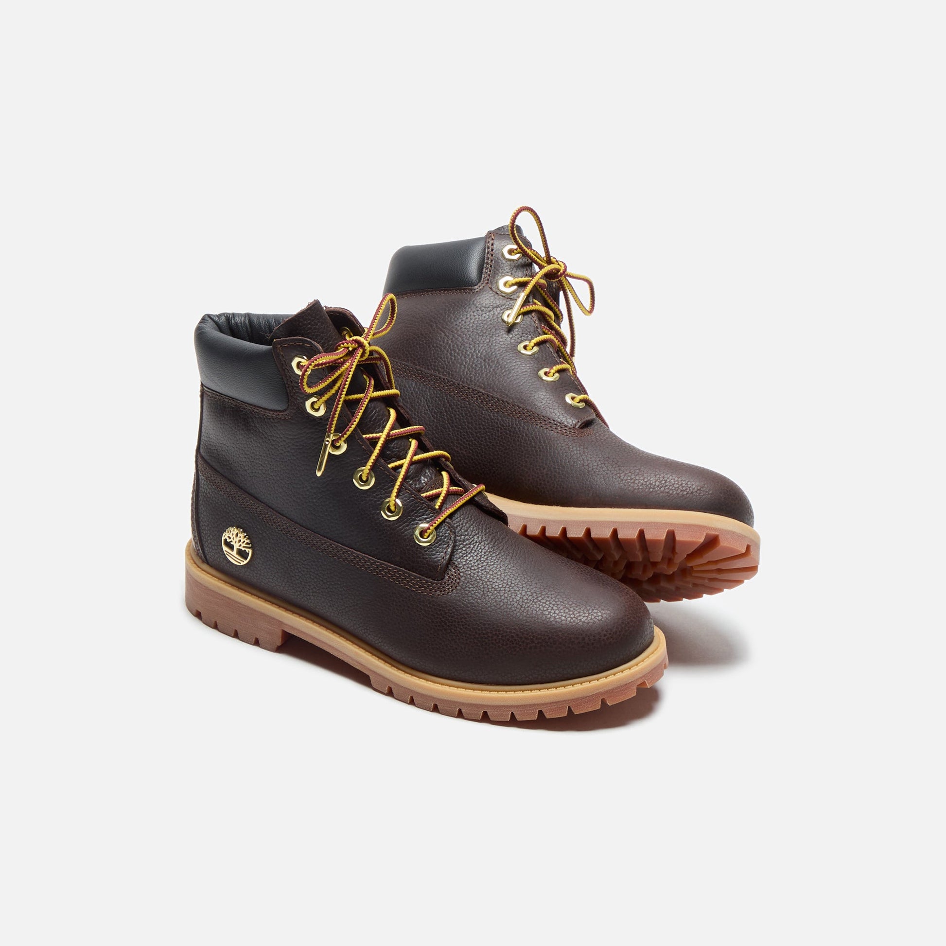 Men|Women|Kids Kith Timberland Youth 6 Inch Lace Up Waterproof Boot - Dark Brown