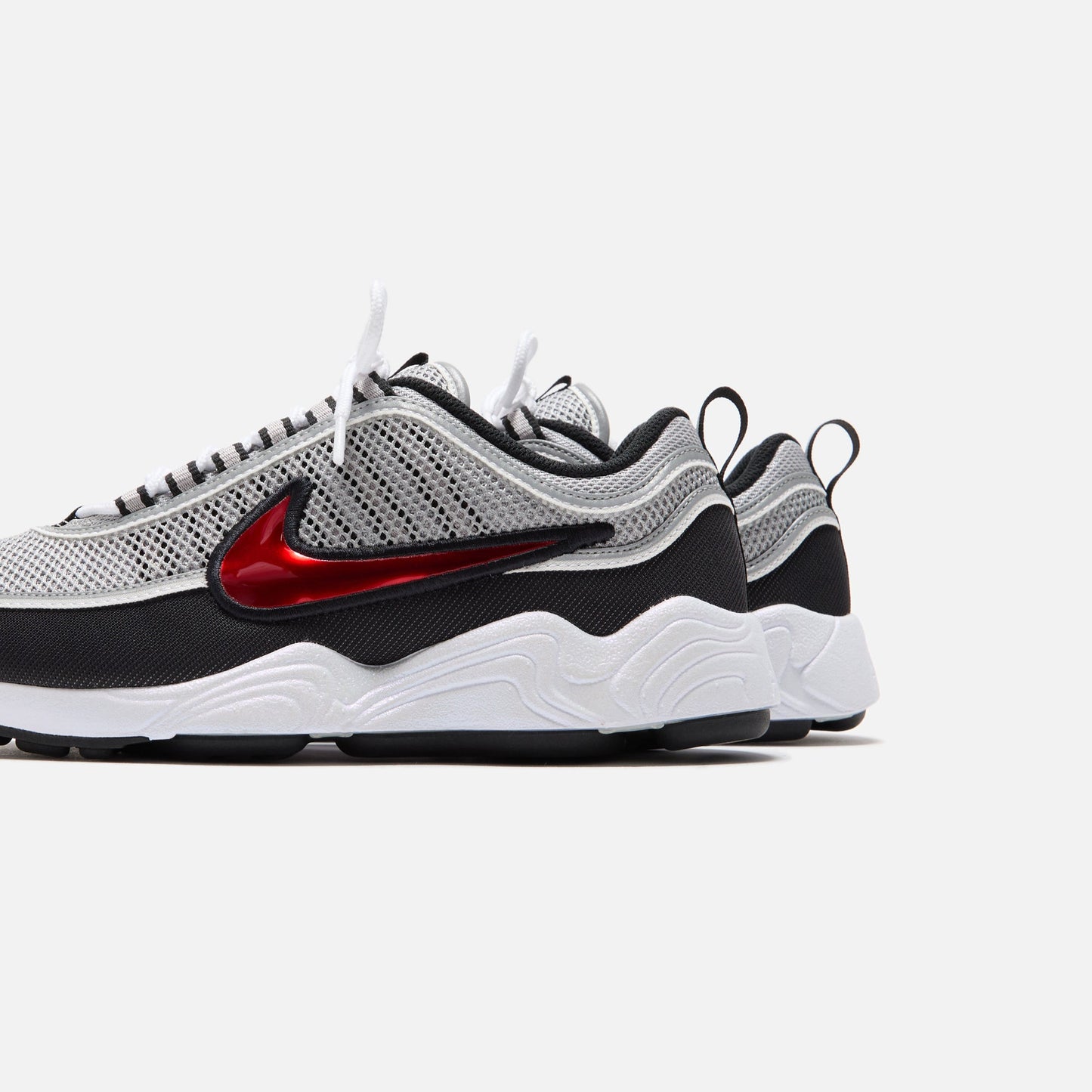 Men Kith Nike Air Zoom Spiridon OG - Metallic Silver / Sport Red / Black / Whit