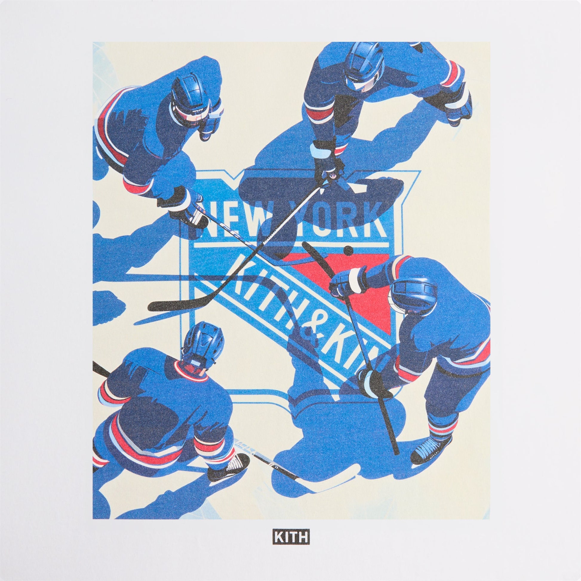 Men Kith Kith for the New York Rangers on Ice Vintage Tee - White