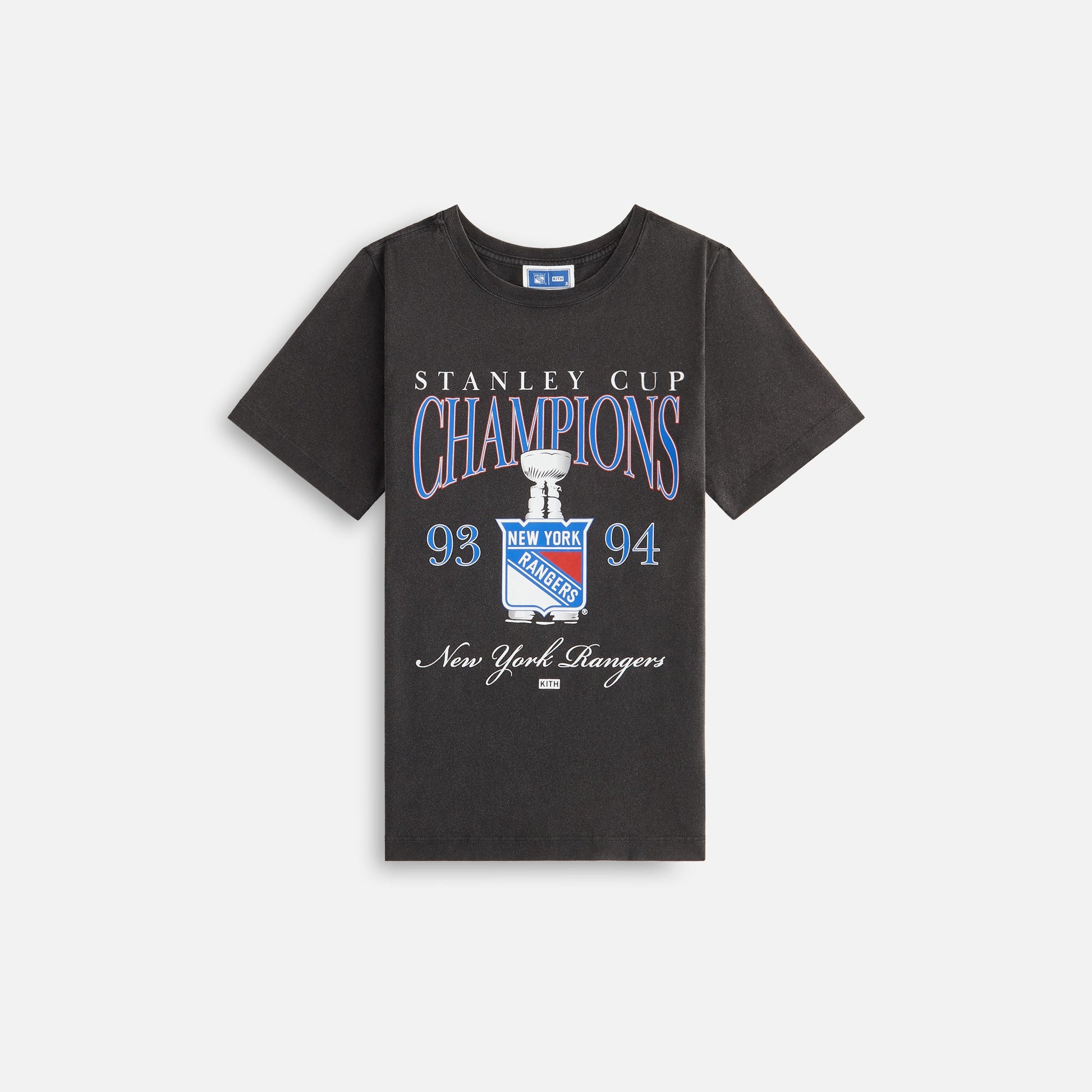 Kids Kith Kith Kids for the New York Rangers Champions Vintage Tee - Black