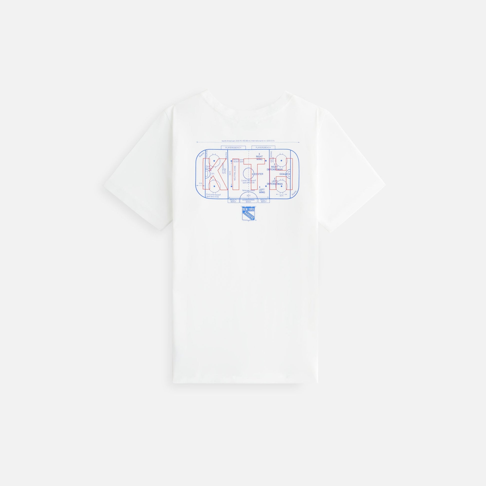 Kids Kith Kith Kids for the New York Rangers Hat Trick Rink Tee - White