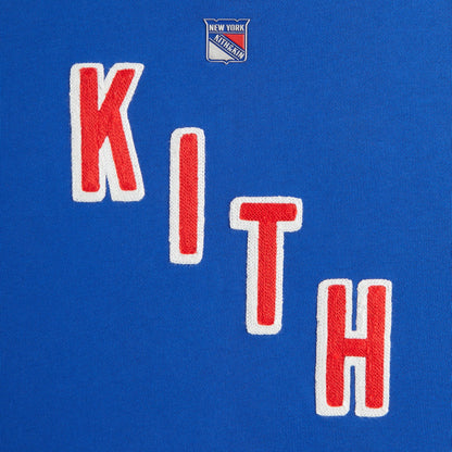 Kids Kith Kith Kids for the New York Rangers Skewed Nelson Crewneck - Cyclone